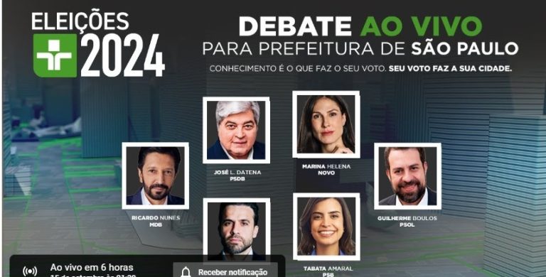 Assista aqui ao vivo: TV Cultura promove debate hoje com candidatos à prefeitura de São Paulo
