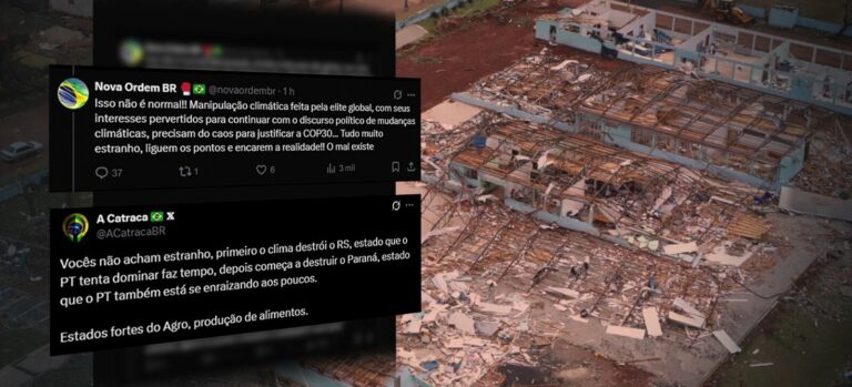 Extrema direita associa tornado no Paraná à COP30 e PT: ‘Faz o L’