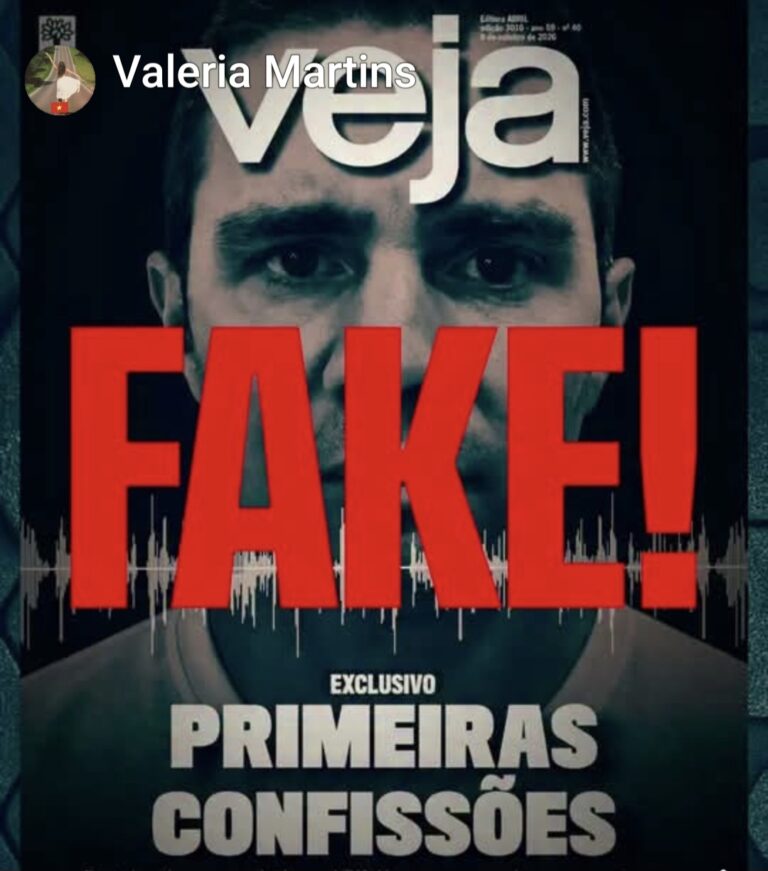 Veja tenta se defender, mas confirma que sua denúncia é uma fake news para eleger Flávio Bolsonaro e soltar Daniel Vorcaro